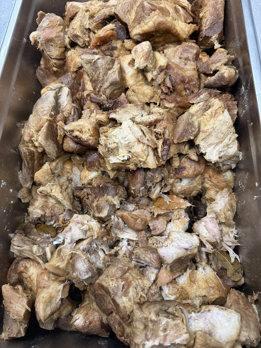 Tray of Diaz Catering carnitas